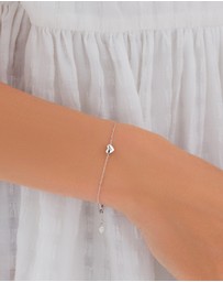 Michael Hill - Mini Heart Bracelet with .004TW of Diamonds in Silver