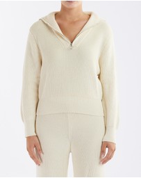 Amelius - Eline Knit Quarter Zip Polo