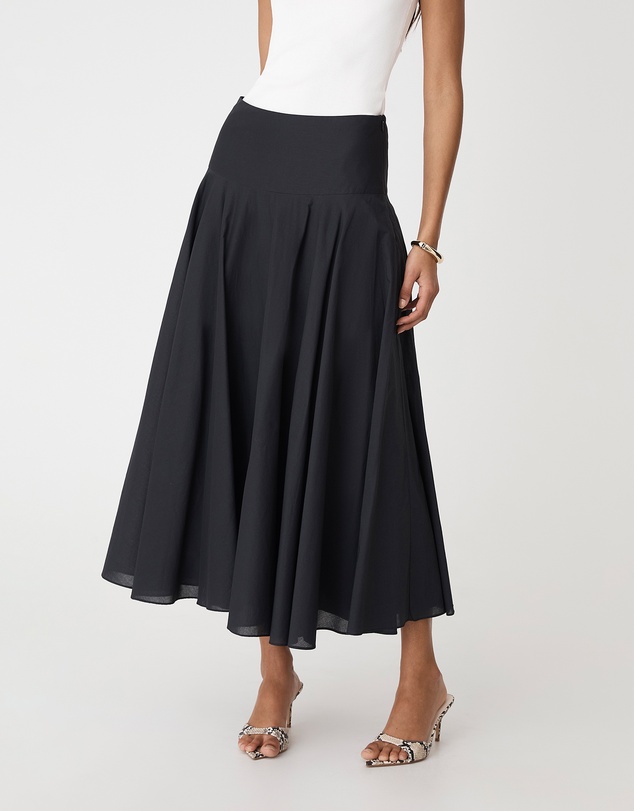 Forcast - Deb Cotton Midi Full Skirt