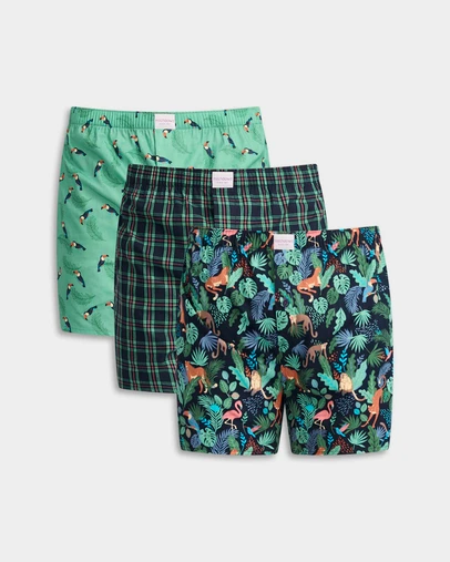 Mitch Dowd - Mitchdowd Jungle Juice Cotton Boxer Shorts 3 Pack