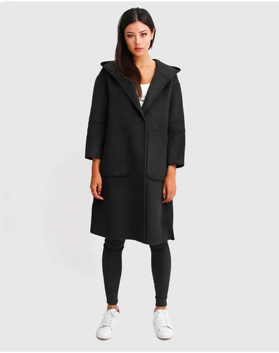 Belle & Bloom - Walk This Way Wool Blend Hooded Coat