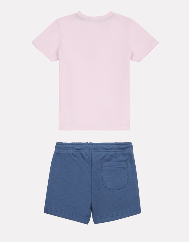 New Balance - Stacked Logo Tee & French Terry Short Set
