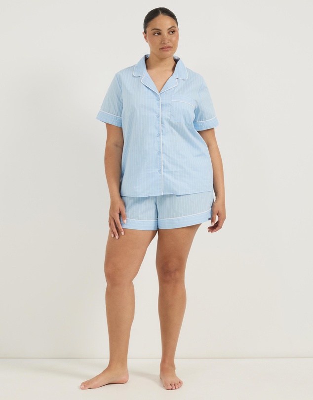 Atmos&Here Curvy - Riley Stripe Cotton PJ Set