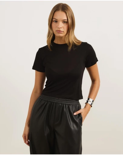 Atmos&Here - Wool Blend Short Sleeve T-Shirt