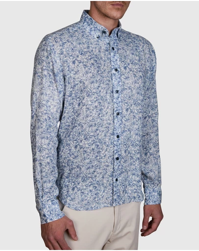 Abelard - Fiori Linen Classic Fit Shirt