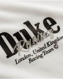 Duke + Dexter - DR3 Grey Pit Stop Vintage White T-Shirt