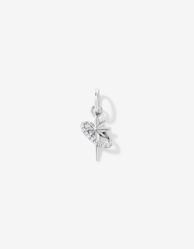 Michael Hill - Star Motif Micro Pendant with Cubic Zirconia in Sterling Silver