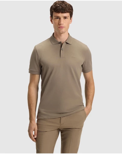 BOSS - Pallas Polo Shirt in Cotton Piqué With Logo Details
