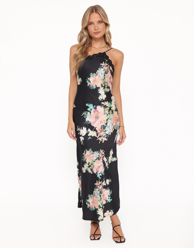 Petal & Pup - Anika Maxi Dress - Black Floral