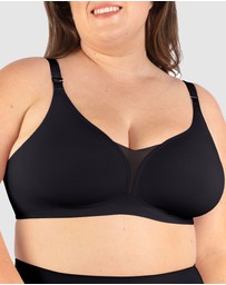 B Free Intimate Apparel - Invisible Mesh Comfort Padded Bra (C-D-DD-E-F-G) Cup