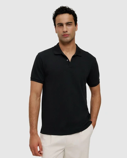 Trenery - Pique Monogram Short Sleeve Polo