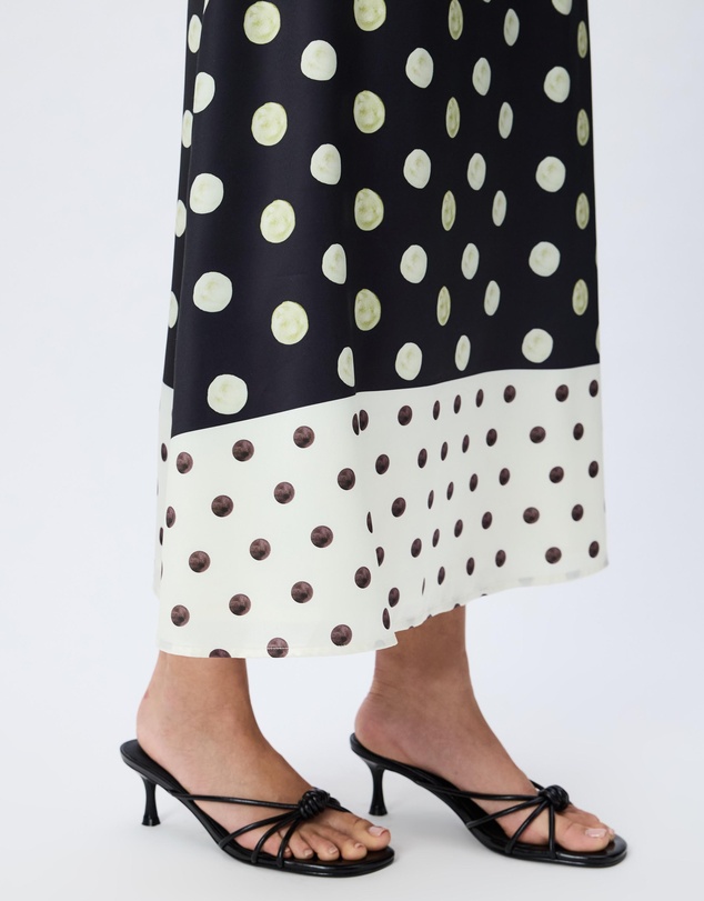 Tussah - Reese Polka Dot Satin Midi Dress