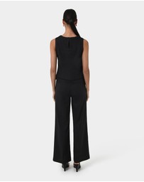 Forcast - Perry Linen Embroidery Top