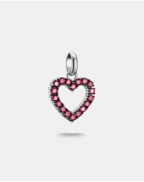 THOMAS SABO - THOMAS SABO Connect Charm heart with red stones