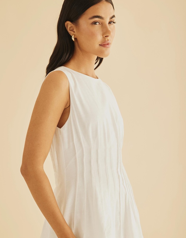 Atmos&Here - Anna Pintuck Shift Mini Dress