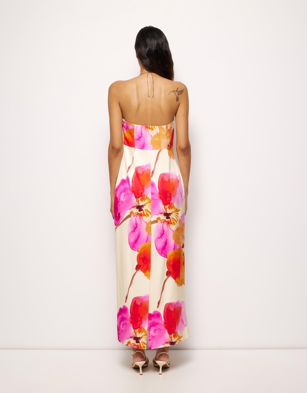 AERE - Fiora Structured Satin Maxi Dress