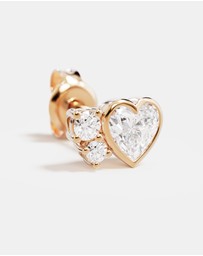 By Charlotte - Dream Lover Heart Stud Earrings