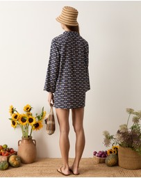 BOTEH - Palmetto Lace Up Tunic Dress