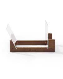 Crosley - Crosley Cruiser Bluetooth Portable Turntable - Silver + Bundled Crosley Record Storage Display Stand