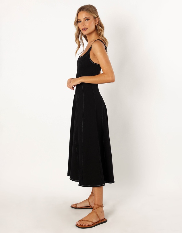 Petal & Pup - Una Midi Dress - Black