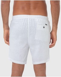 Coast Clothing - Linen Shorts- White