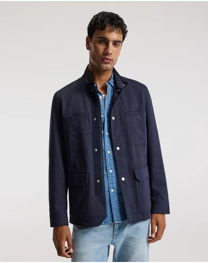 Calibre - Stand Collar Utility Jacket Navy