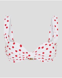 Vacay Swimwear - Rhodes Top Red Polka