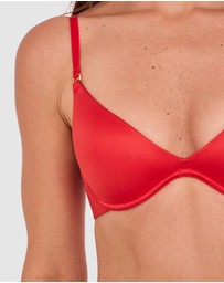 Bras N Things - Sexy Basics Push Up Scoop-Dark Red