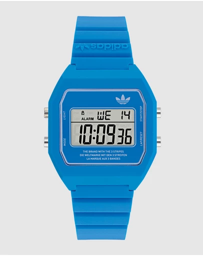adidas Originals - Digital Two Blue Resin Watch