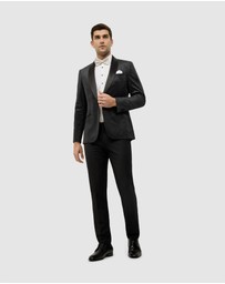Politix - Embossed Paisley Black Tie Tuxedo