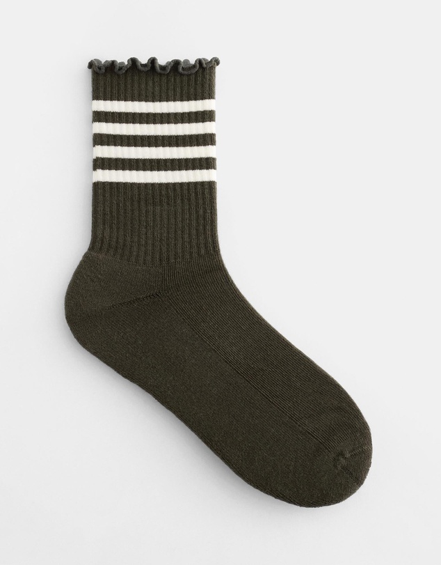 & Other Stories - Frill-Trim Striped Socks