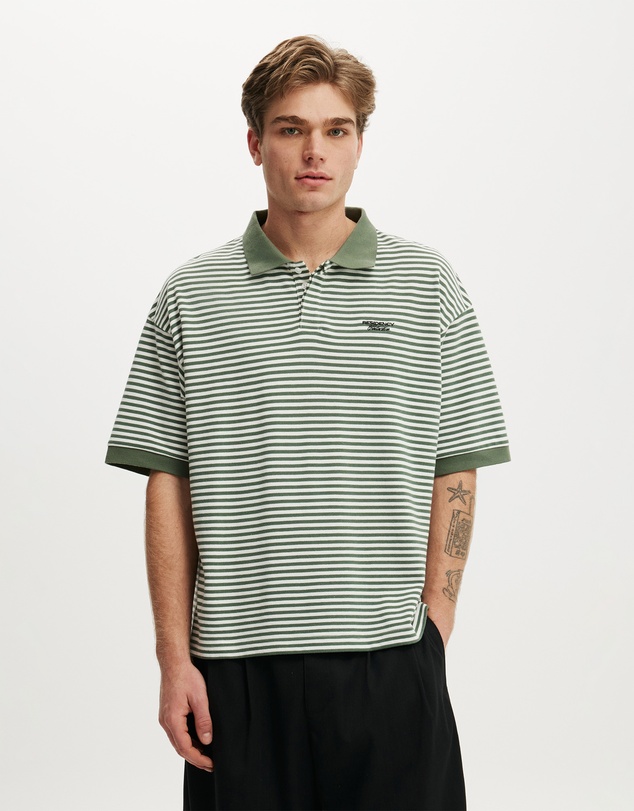 Cotton On - Box Fit Short Sleeve Polo