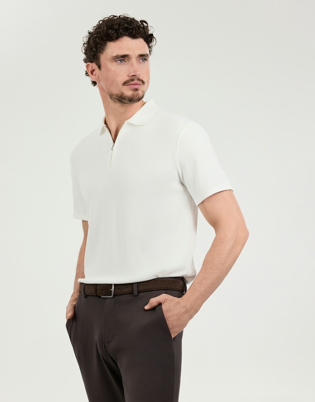 Tarocash - Javier Textured Zip Polo