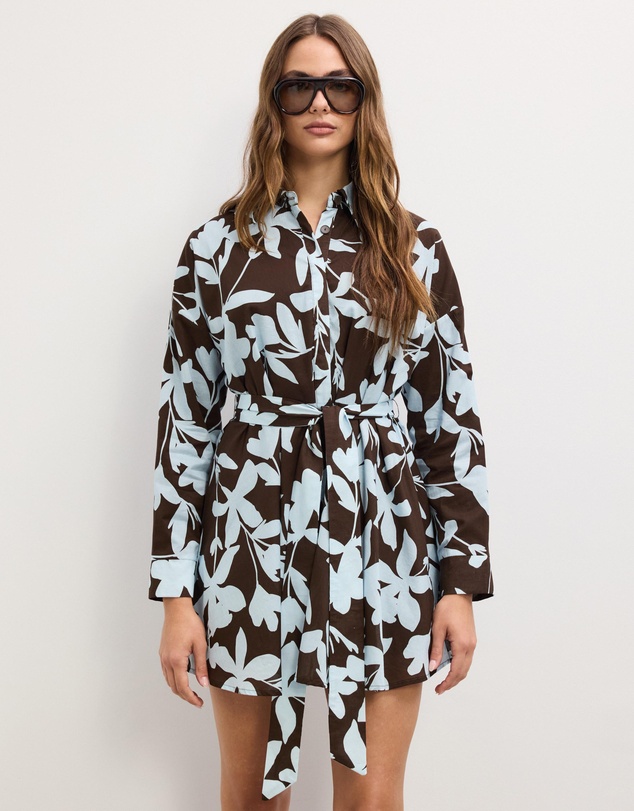 The Fated - Voilet Mini Shirt Dress
