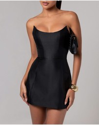Heiress Beverly Hills - Strapless Sheen Corset Mini Dress