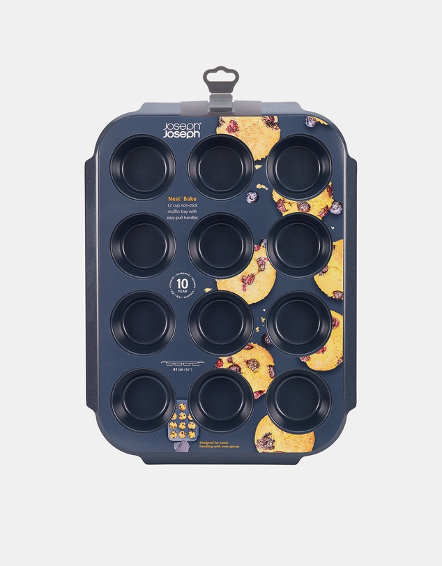 Joseph Joseph - Nest™ Bake 12-cup Non-Stick Muffin Tray with Easy-Pull Handles
