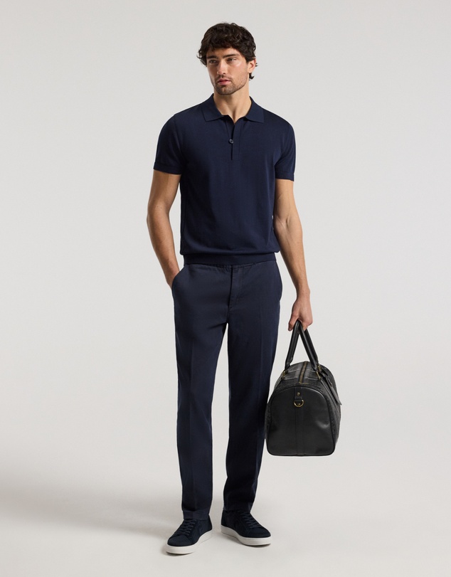 Calibre - Tech Knit Button Polo Navy Light
