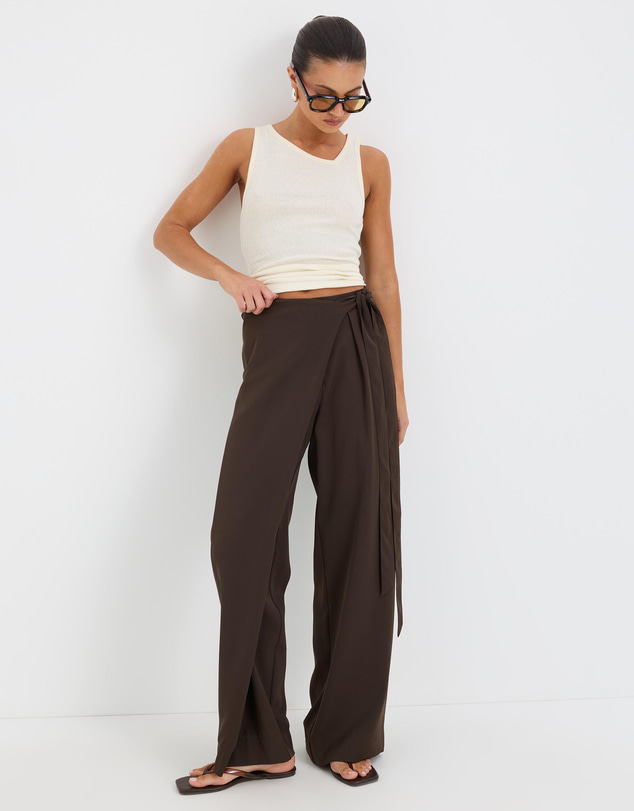 Calli - Jane Wrap Waist Tie Pants