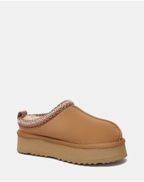 EVERAU - Australian Shepherd Ugg Tay Platform Cow Suede Upper House Shoes