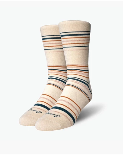 Swanky Socks - Beige Sand Stripe