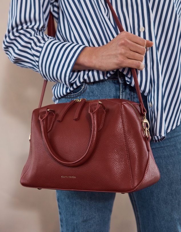 Pierre Cardin - Pierre Cardin Laides Leather Tote Crossbody Bag