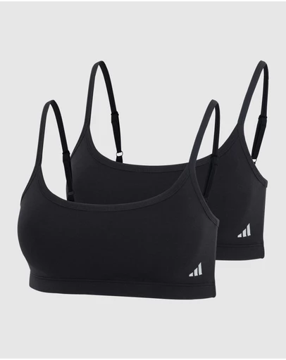 adidas Sportswear - 2 Pack Active Modal Comfort Wirefree Bralette With Cotton