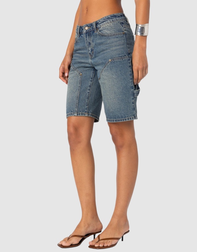 EDIKTED - Carpenter Denim Bermuda Shorts