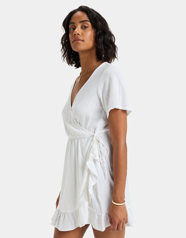 Roxy - Womens Zenit Wrap Solid Mini Dress