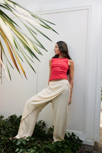 AERE - Margot Wrap Summer Suiting