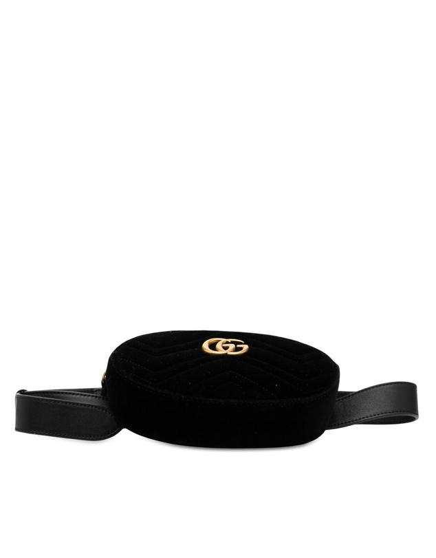 Pre-Loved by Azura Reborn - Pre-Loved GG Marmont Matelasse Velvet Belt Bag