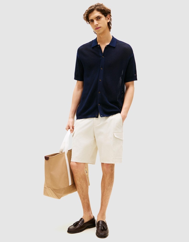 Tommy Hilfiger - Relaxed Fit Open Knit Short Sleeve Shirt