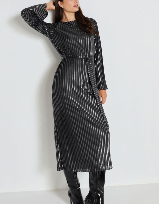 NEXT - Long Sleeve Belted Midi Dress