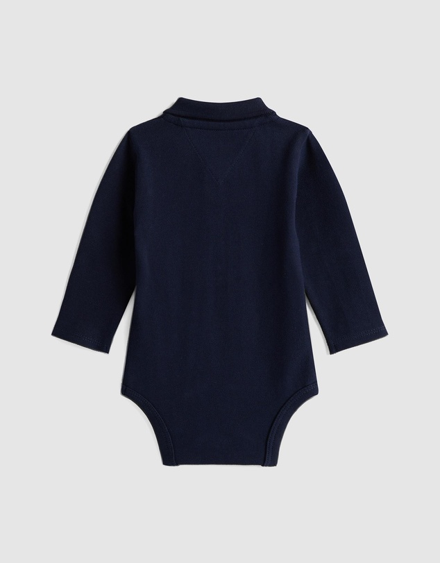 Tommy Hilfiger - Pique Long Sleeve Polo Bodysuit Gift Set - Babies