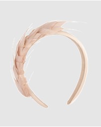 Max Alexander - Nude Feathers Racing Fascinator Headband